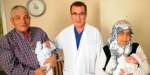 56 yaşında ikiz bebek sevinci