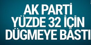 AK Parti yüzde 32 için düğmeye bastı