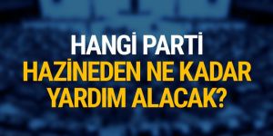 Hazine'den 2018'de hangi parti kaç lira yardım alacak?