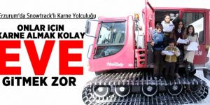Erzurum’da snowtracklı karne yolculuğu