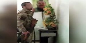 Teröristlerin posteri ve bayrakları böyle indirildi