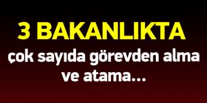 3 bakanlıkta kritik görevden alma ve atamalar