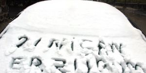 Erzurum'a Baharda Kar Sürprizi