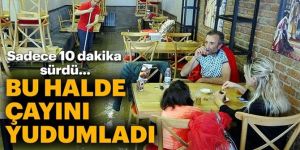 Erzurum'da sel nedeniyle yemek yedikleri lokantada mahsur kaldılar