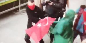Terör örgütü yanlısına Türk Bayrağını vermeyen kadın konuştu
