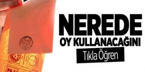 Nerede oy kullanacağım? Oy verme yerleri belli oldu