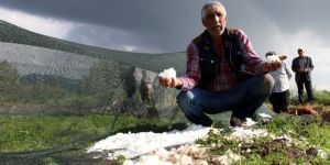 Erzurum'da Dolu Seraları Vurdu