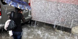Erzurum'da şiddetli sağanak