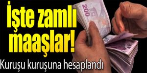 İşte zamlı maaşlar! Kuruşu kuruşuna hesaplandı