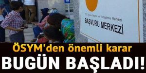 ÖSYM'den önemli karar!