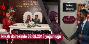 Nikah dairesinde 08.08.2018 yoğunluğu