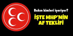 İşte MHP'nin af teklifi