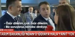 Bakan Pakdemirli'ye soru böyle engellendi!