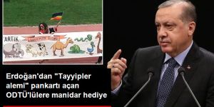 Cumhurbaşkanı Erdoğan, "Tayyipler Alemi" Pankartı Açan ODTÜ'lülere Yerli Telefon Hediye Etti