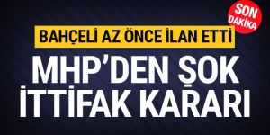 MHP- AK Parti ittifakı bitti Devlet Bahçeli şoke eden kararını duyurdu