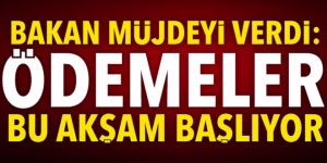 Destek ödemeleri bu akşam başlıyor...