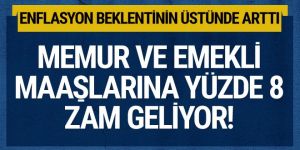 Memur ve memur emeklisine yüzde 8 ekstra zam enflasyon farkı