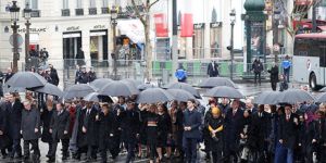 Erdoğan Paris'te! Liderler böyle yürüdü