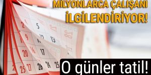 2019 yılında kaç gün tatil yapılacak?
