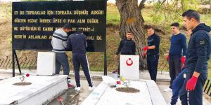 POMEM öğrencileri şehitliği ihya etti