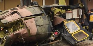 Sancaktepe'de askeri helikopter düştü!