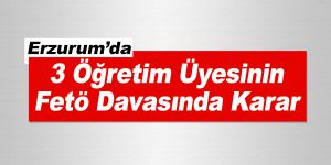 Erzurum'da 3 Öğretim Üyesinin Fetö Davasında Karar