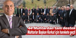 Köy ve mahalle muhtarlarından Ali Korkut'a destek