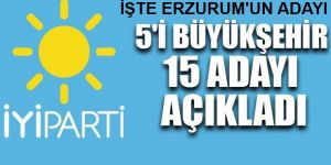 İYİ Parti'nin 5 büyükşehir  belediye başkan adayı belli oldu
