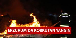 Erzurum'da depo yangını