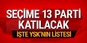 YSK açıkladı yerel seçimlere 13 parti katılabilecek