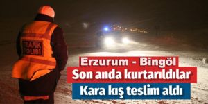 Tipide mahsur kalanların imdadına paletli ambulansla yetiştiler