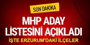 MHP 2019 yerel seçimleri belediye başkan adaylarını açıkladı