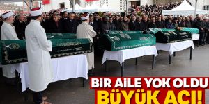 Aynı aileden ölen 9 kişi son yolculuğuna uğurlandı