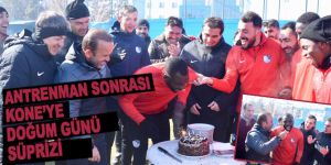 Antrenman sonrası Kone’ye doğum günü süprizi