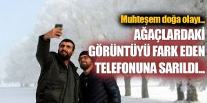 Erzurum’da kartpostallık kırağı manzaraları