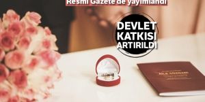 Evlenen çiftlere 18 bin lira destek
