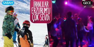 İranlı turistler nevruzu Palandöken'de geçiriyor