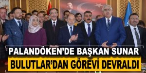 Palandöken’de Başkan Muhammet Sunar, Bulutlar’dan görevi devraldı