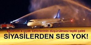 Erzurum'a uçak seferlerinin düşürülmesi tepki çekti