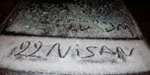 Erzurum’da kar yağışı kent merkezini beyaza bürüdü