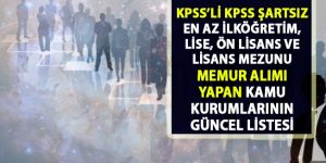 2019 Mayıs ayı memur personel alım ilanları başvuru şartları.