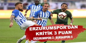 Erzurumspor'dan Kritik 3 Puan