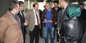 Prof.Dr. Çakmak, kütüphane inşaat çalışmalarını inceledi