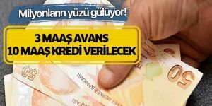 SGK SSK ve Bağkur'luya 3 maaş avans .