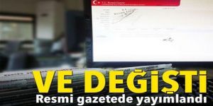 O yönetmelik değişti