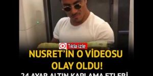 Nusret'ten altın kaplama hamburger videosu