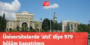Üniversitelerde 979 bölüm atıl diye kapatılmış