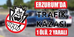 Erzurum’da trafik kazası: 1 ölü 2 yaralı