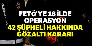 FETÖ'ye 18 ilde operasyon