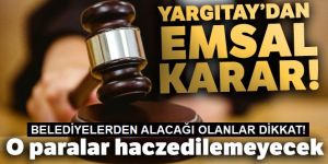 Emsâl karar; o paralar haczedilemeyecek